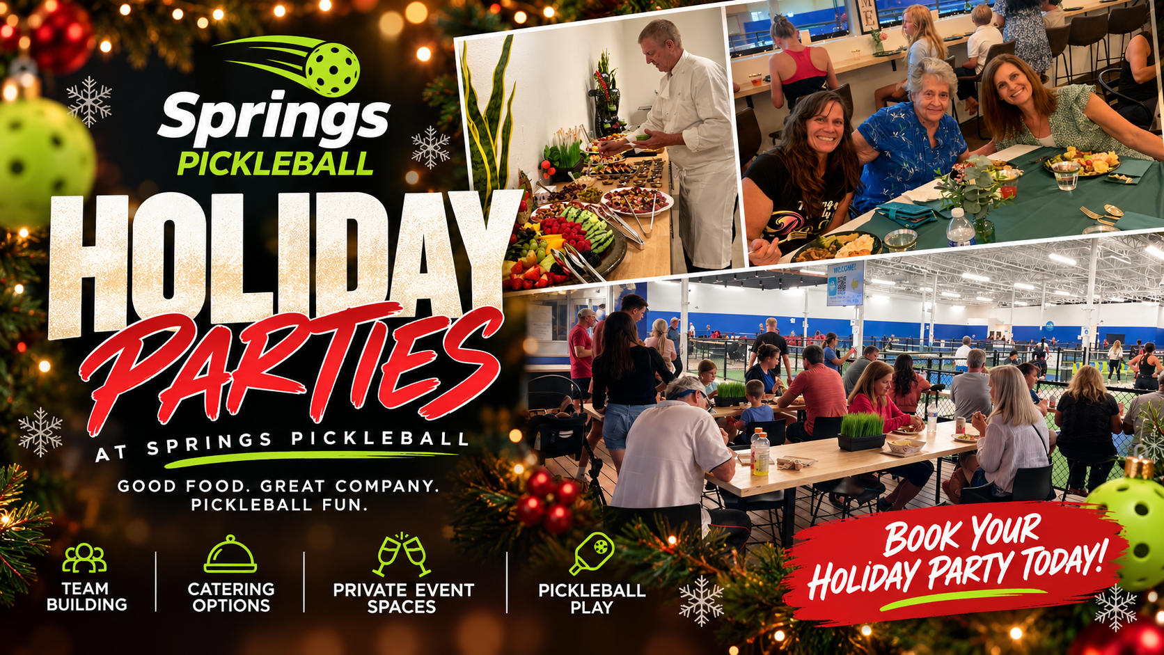 Holiday Parties at Springs Pickleball